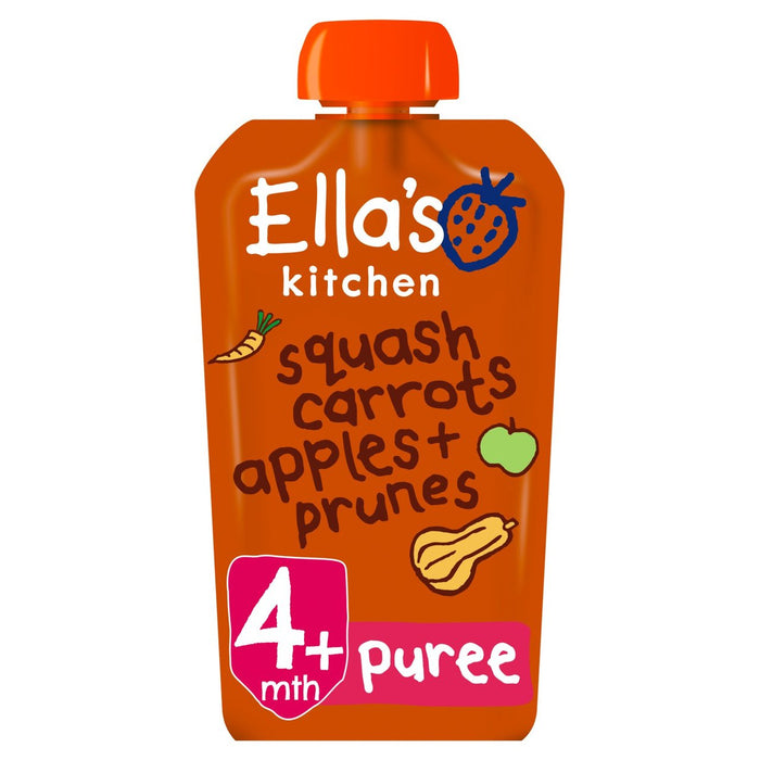 Ellas Küche Bio -Butternusskürbis, Karotten, Äpfel & Schnürmer 120g