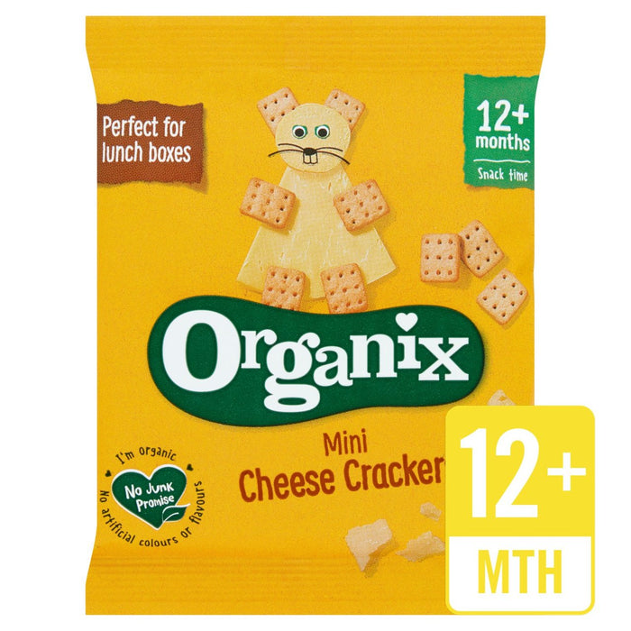 Organix Mini Organic Cheese Crackers Toddler Snack 20g
