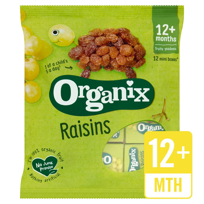 Organix Mini Organic Raisin Fruit Snack Boxes Multipack 168g