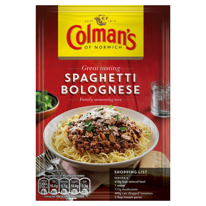 Colmans Spaghetti Bolognese Rezept Mix 44G
