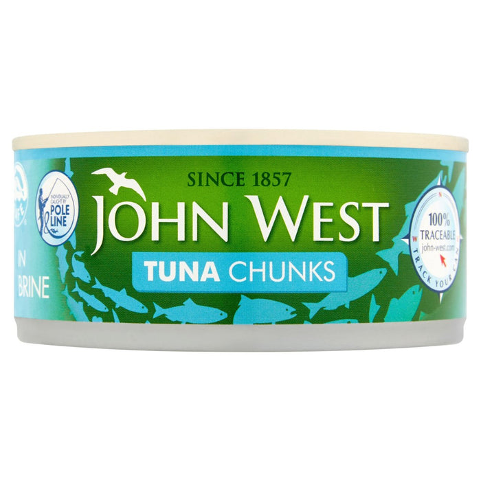 John West Trozos de atún en salmuera Pole &amp; Line 145g 