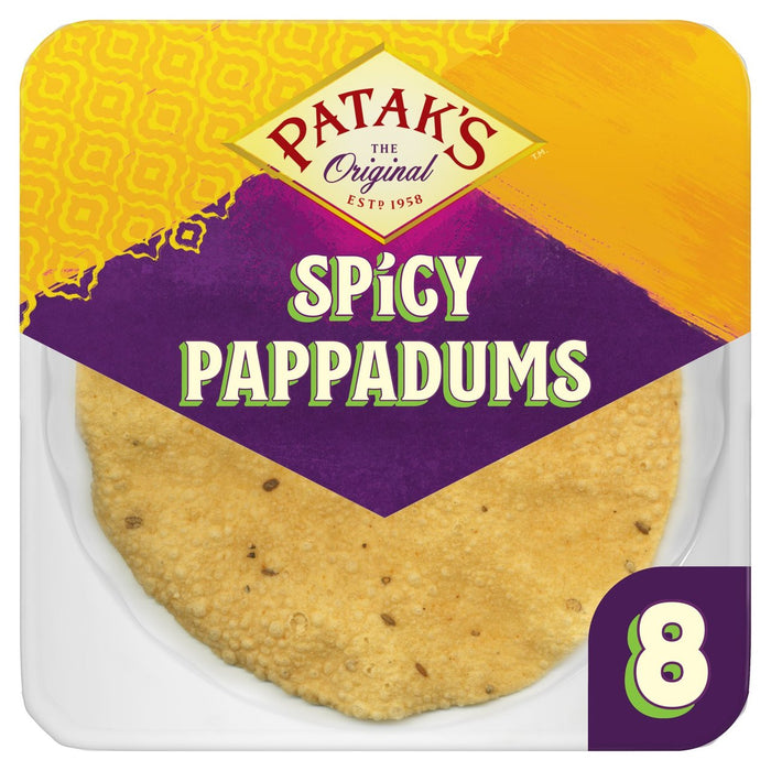 Patak's Spicy Pappadums 8 per pack