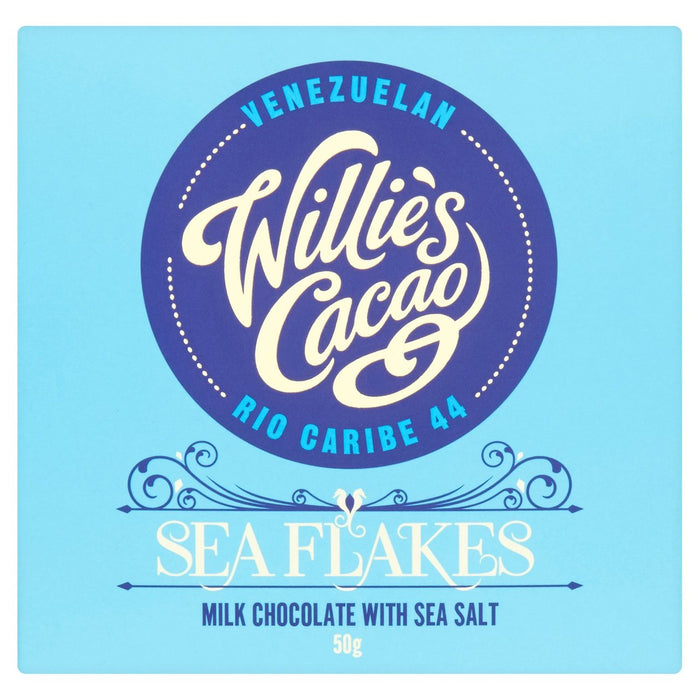 Willie's Cacao Milk Chocolate with Sea Salt Flakes 50g