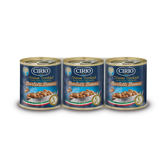 Cirio Steam Cooked Borlotti Beans 3 x 150g