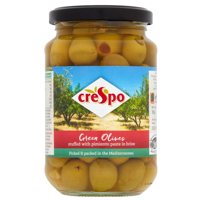 Crespo Green Olives with Pimiento 354g