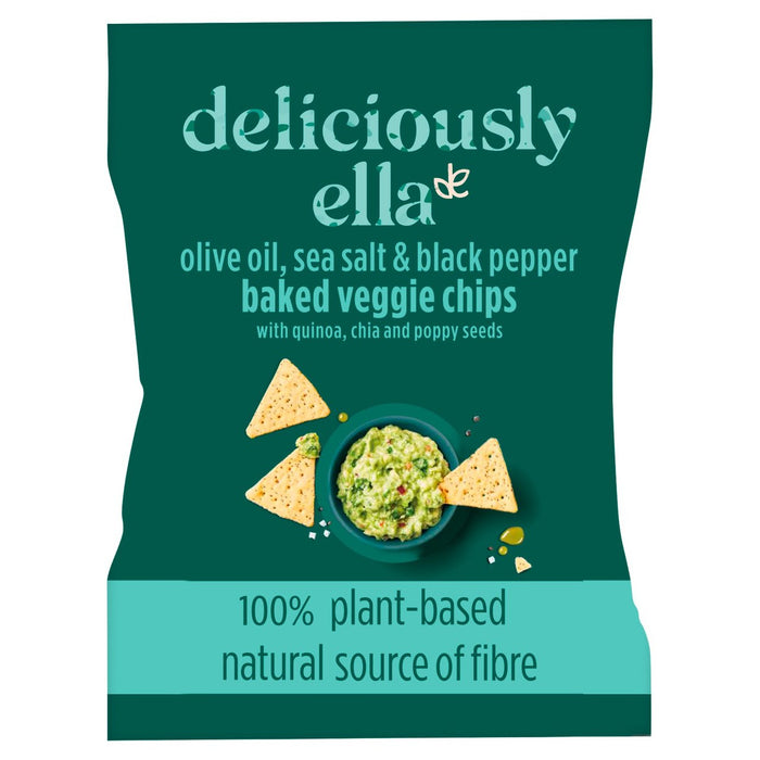Délicieusement ella olive huile sel de mer et croustilles de poivre noir 100g