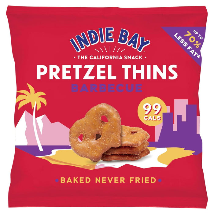 Indie Bay Snacks Pretzel Thins Barbecue 24g