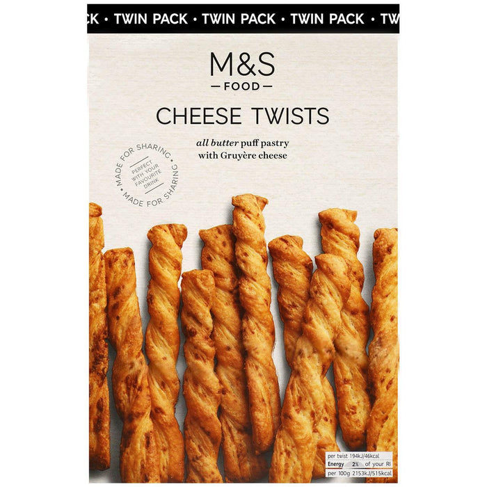 M&S Cheese Twists Twin Pack 2 x 125g
