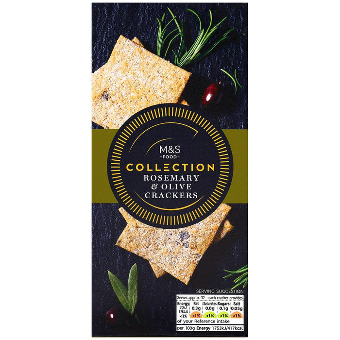 M&S Collection Rosemary & Olive Crackers 130g