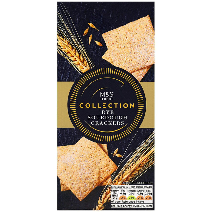 M&S Collection Rye Sourdough Crackers 130g
