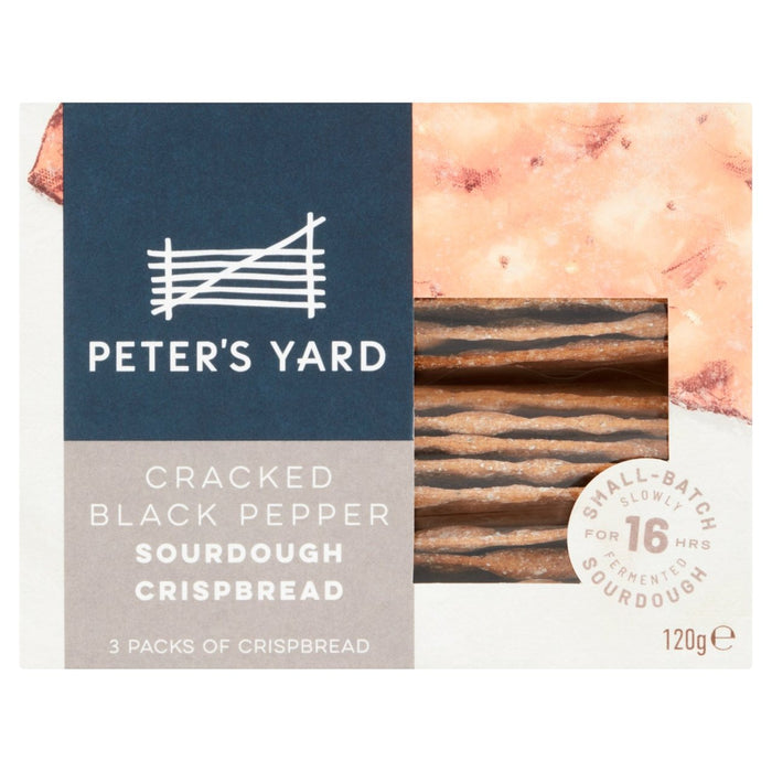 Peter's Yard Cracked Black Pepper Sourdough Crispbread 120g