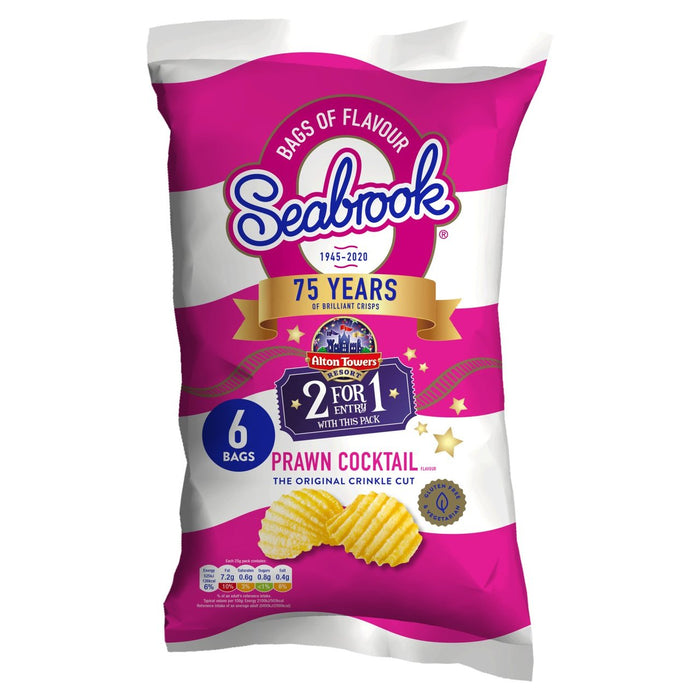 Seabrook Crinkle Cut Garnelen -Chips 6 x 25g