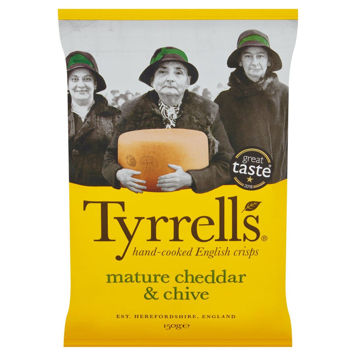 Tyrrells Cheddar & Chives Crisps 150g