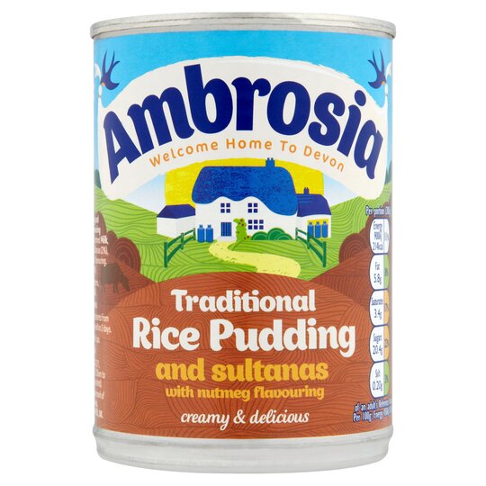 Ambrosia Traditional Rice Pudding Sultanas & Nutmeg 425g