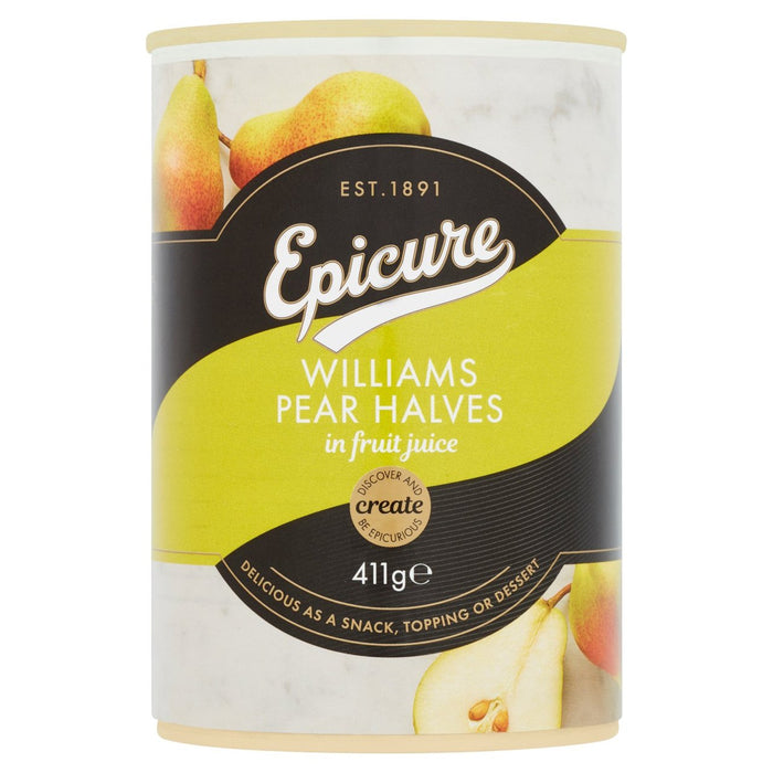 Epicure Williams Pear Halfe dans le jus de fruits 411g