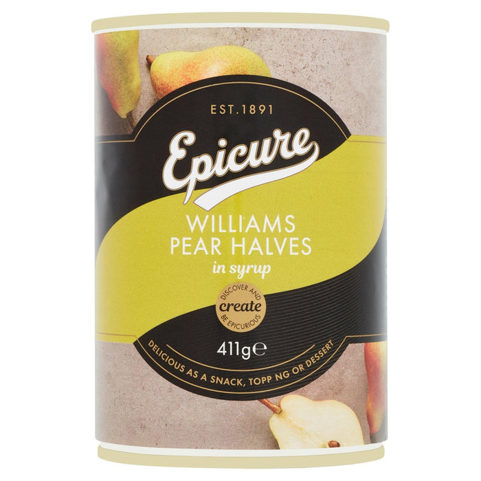 Epicure Williams Pear Halves in Syrup 411g