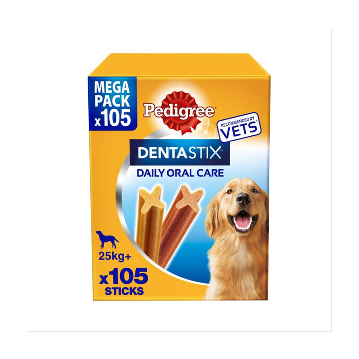 Pedigree Dentastix Daily Adult Dog Treats Large Sticks Dental 105 x 39G