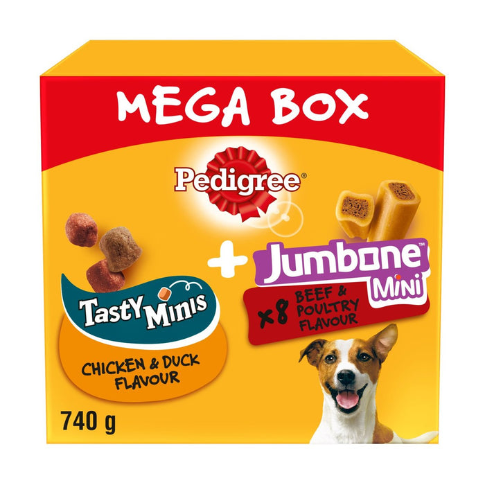 Stammbaum lecker Minis & Jumbone Erwachsener kleiner Hund behandelt Mega Box 740g