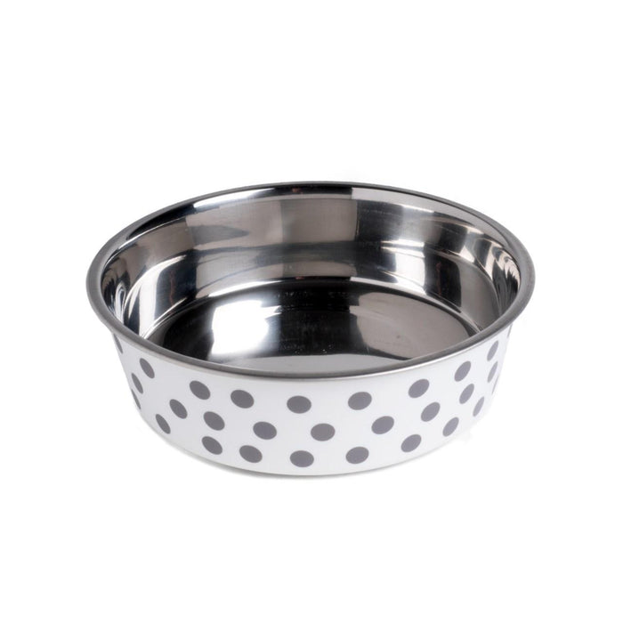 Petface Deli Gray Spots Dog Bowl 17cm
