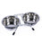 Petface Stainless Steel Double Diner Dog Bowls Medium