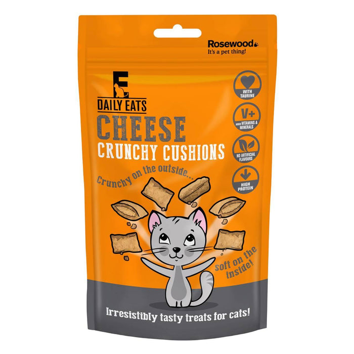 Rosewood Leaps & Bounds Crunchy Cheese Cushion Cat Treats 60g
