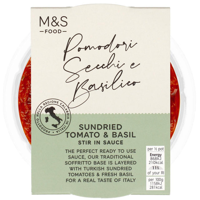 M&S Made In Italy Sundried Tomato & Basil Sauce 150g