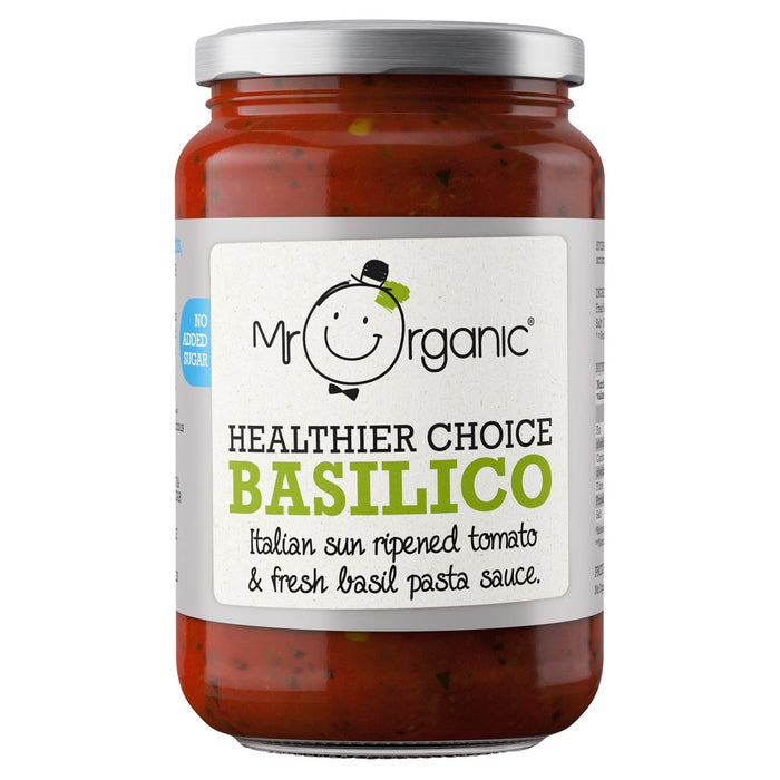 Mr orgánico Basilico Pasta Salsa Familia Tamaño 660G