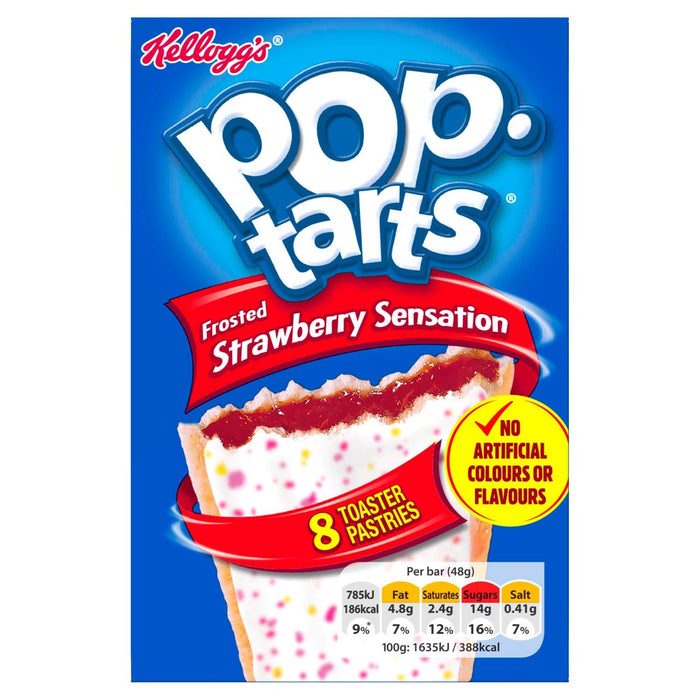 Kelloggs Pop -Törtchen gefrostete Erdbeer -Sensation 8 x 48g