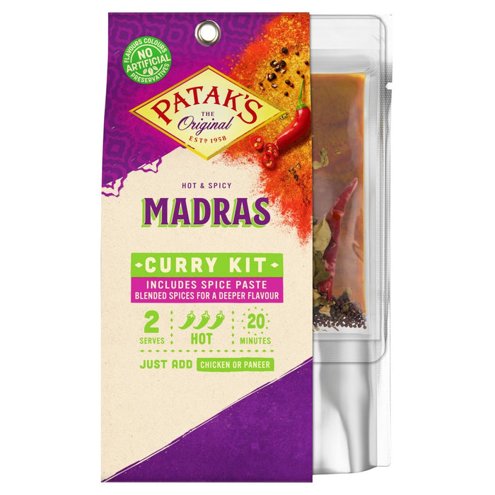 Kit de comidas de Madras Curry de Patak 313g