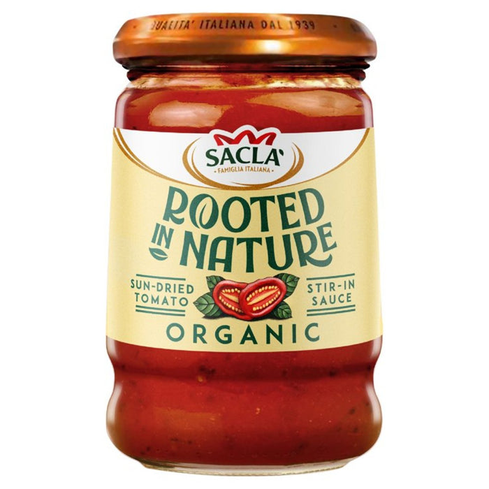 Sacla 'Wurzelte in der Natur Bio -Sonnentrockner Tomate in Pasta -Sauce 190g verwurzelt