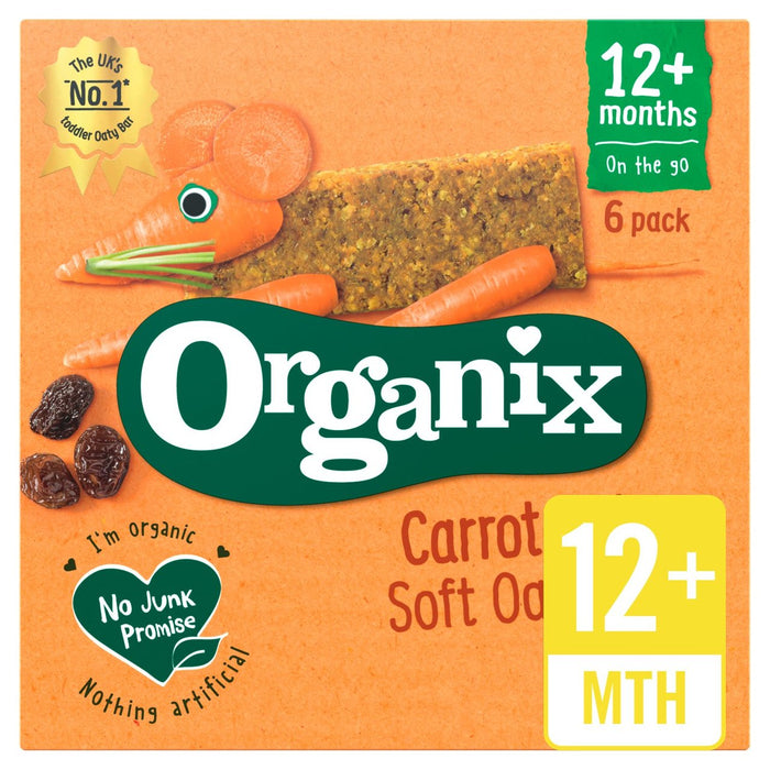 Organix Carrot Cake Oaty Snack Bars 6 x 30g