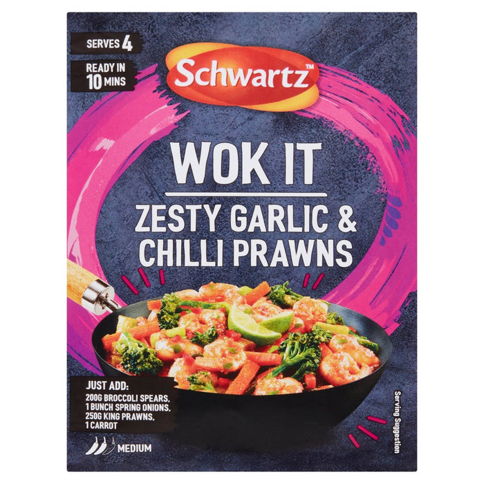 Schwartz Wok It Zesty Garlic & Chilli Prawns 35g