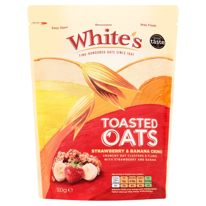 White's Tasted Oats Strawberry & Banana Crunch 500g