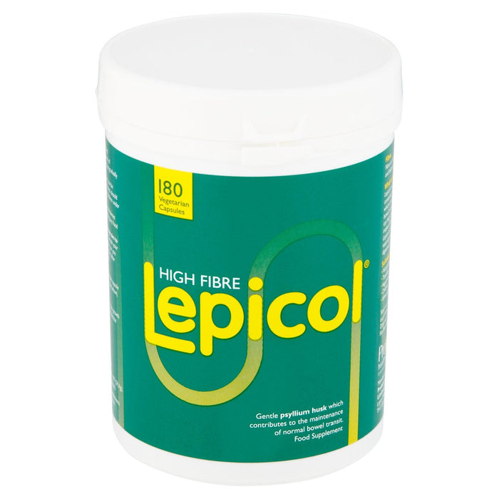 Lepicol High Fiber Psyllium Husk Cápsulas de suplemento intestinal normal 180 por paquete
