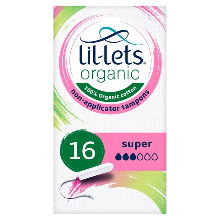 Lil-Lets Organic Nichtanwendungs-Super 16 pro Pack