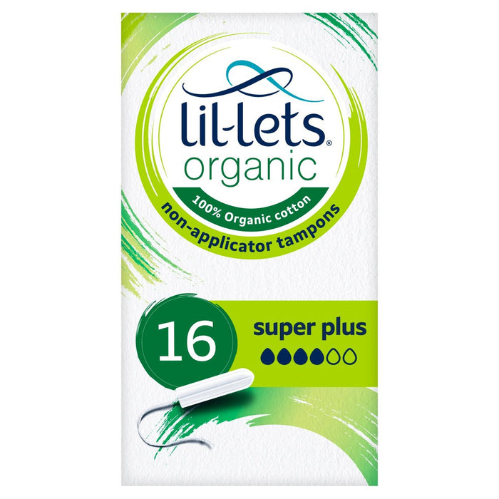 Lil-Lets Organic Non-Applicator Super Plus 16 per pack