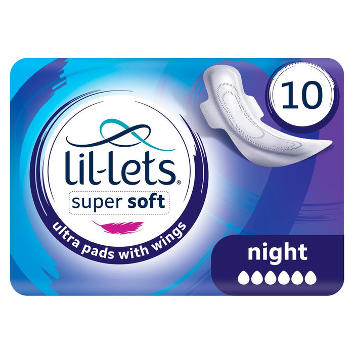 Lil-Lets Pads suave Noche 10 por paquete