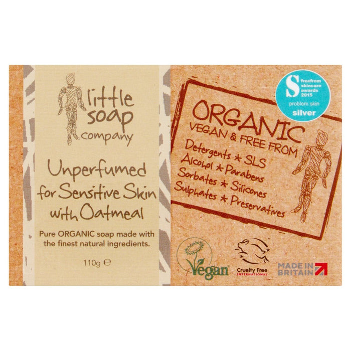 Little Soap Company Barra orgánica de jabón no perpetido para la piel sensible 110G