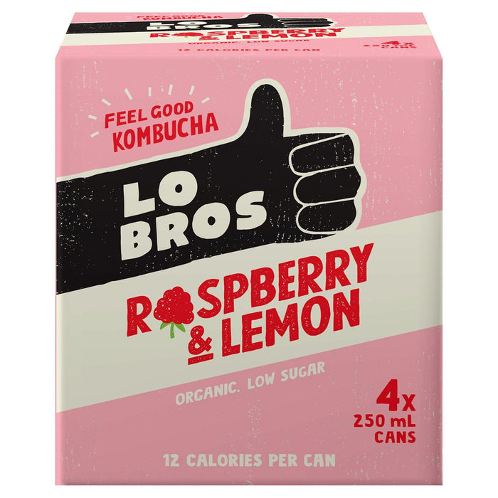 Lo Bros Raspberry & Lemon Multipack 4 x 250ml