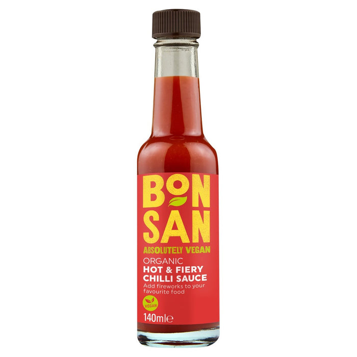 Bonsan Organic Vegan Hot & Fiery Chilli Sauce 140ml