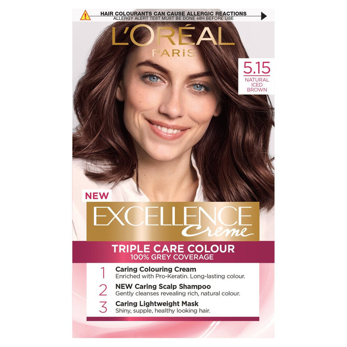 L'Oreal Excellence 5.15 Tinte de cabello castaño helado natural