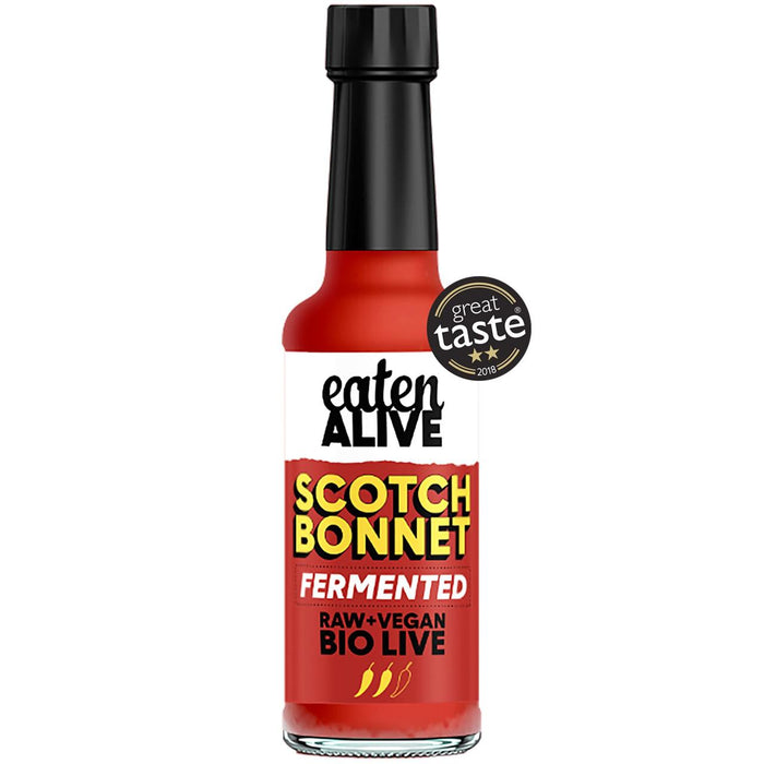 Comido viva gorro escocés escocés salsa picante fermentada 150 ml