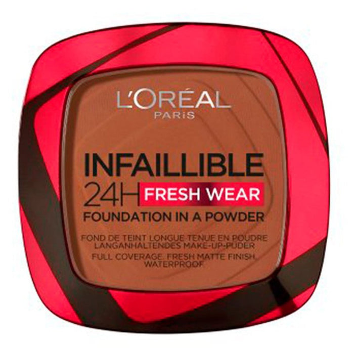 L'Oréal Paris Infallible Foundation 24h dans une nuance de poudre 375 Amber profond