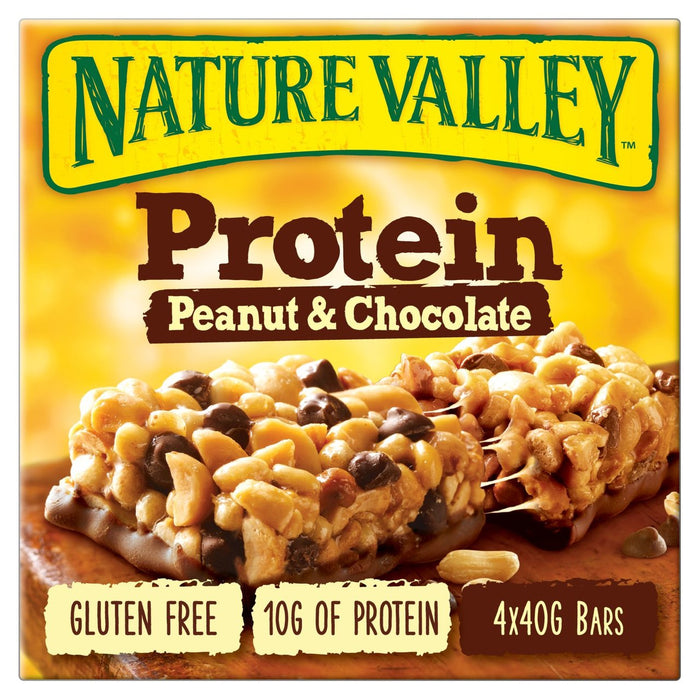 Nature Valley Protein Barras de cereales de maní y chocolate 4 x 40g