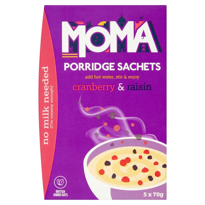 Moma Gluten Free Porridge Cranberry & Raisin 5 x 70g