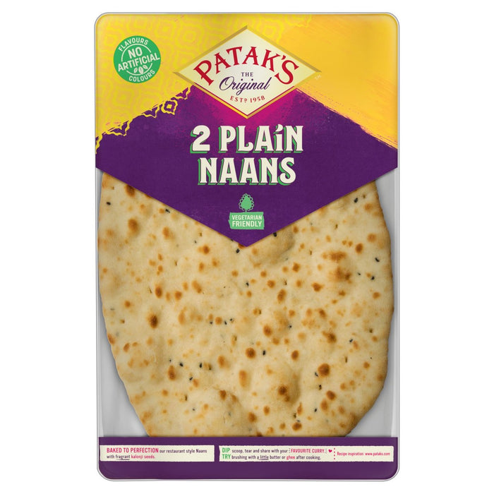 Patak's Plain Naan 2 par paquet