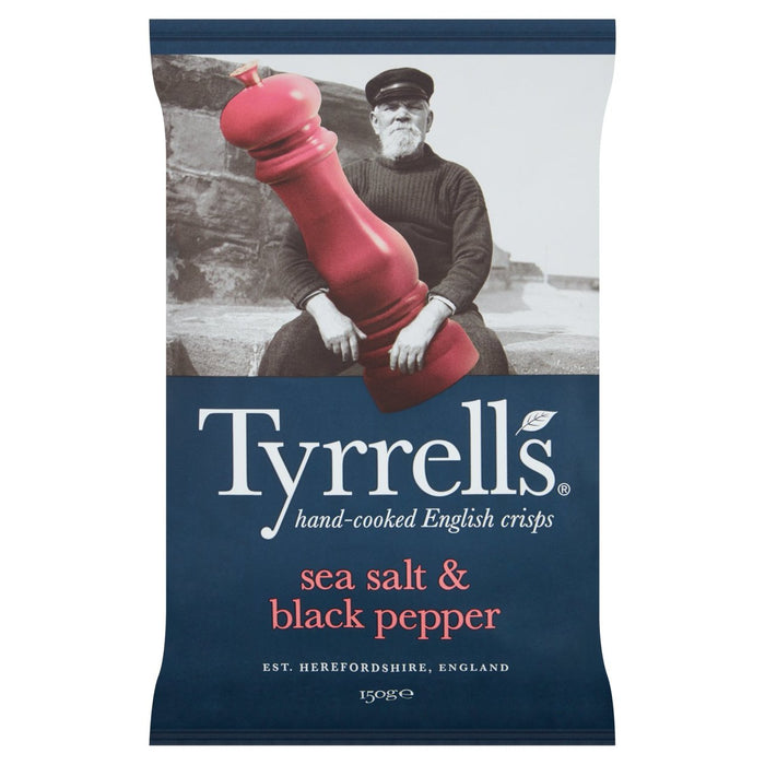 Tyrrells Sea Salt & Black Pepper Crisps 150g