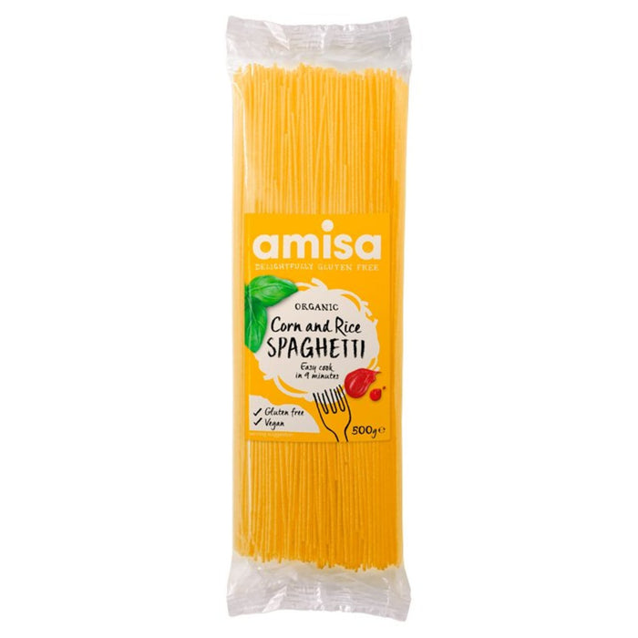 AMISA orgánico sin gluten maíz y espagueti de arroz 500g
