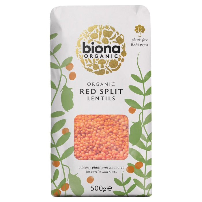 Biona Organic Red Lentils 500g