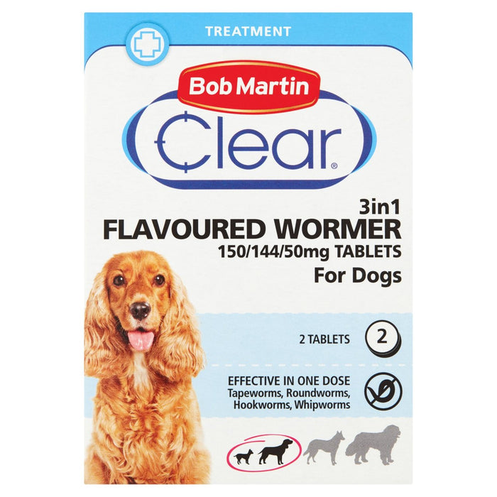 Bob Martin 3in1 Dewormer Tablets for Dogs 2 per pack